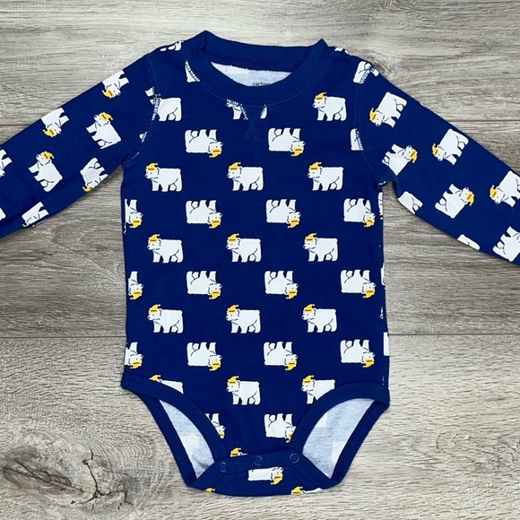 Carter’s Holiday Polar Bear Long Sleeve Bodysuit Onesie 24 Months - Picture 6 of 10